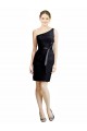 One Shoulder Short Lace Cocktail Bridesmaid Dress with Satin Waistband for Sale