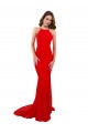 High Neck Long Formal Lace Bridesmaid Dress / Prom Dress with Open Back Straps for Sale