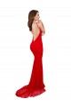 High Neck Long Formal Lace Bridesmaid Dress / Prom Dress with Open Back Straps for Sale