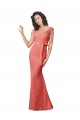 Mermaid Long V-Neck Lace Bridesmaid Dress with Open Back for Sale
