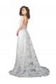 Plunging V-Neckline Wedding Dress with Slit for Sale