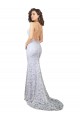 Mermaid Fitted High Neck Low Back Fishtail Wedding Dress for Sale