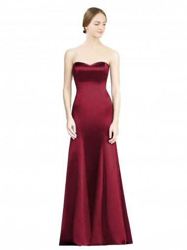 Sweetheart Neckline Bridemaid Dress with Hips Seamed Detail for Sale