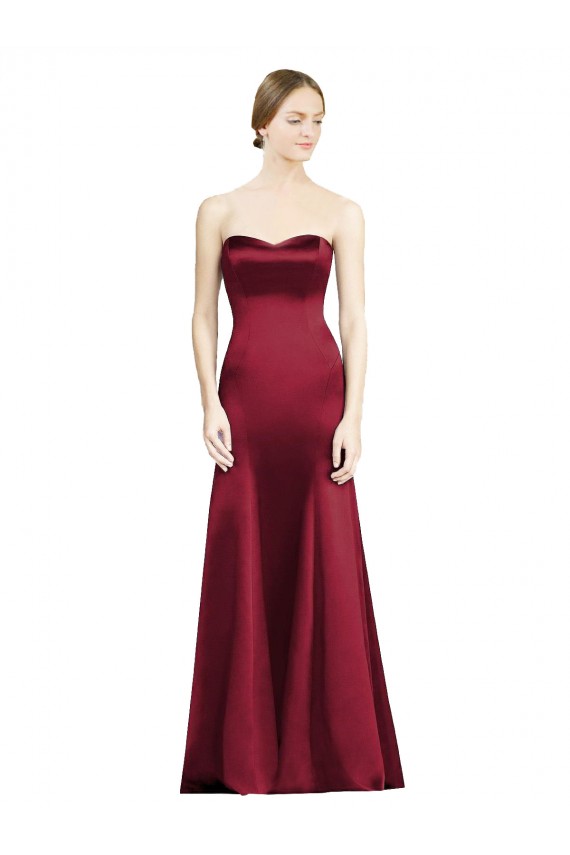 Sweetheart Neckline Bridemaid Dress with Hips Seamed Detail for Sale