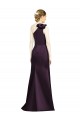 Full Length One Shoulder Satin Bridesmaid Dress with Bow Shoulder Detail for Sale