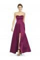 Full Length Strapless Long Satin Bridesmaid Dress with Sweetheart Neckline for Sale