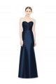 Full Length Strapless Satin Bridesmaid Dress with Lace Sweetheart Neckline for Sale