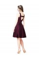 Classic Cocktail Knee Length Satin Bridesmaid Dress / Prom Dress with V Back and Bow Detail for Sale
