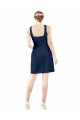 V-Neck A-Line Satin Cocktail Bridesmaid Dress with Pockets for Sale