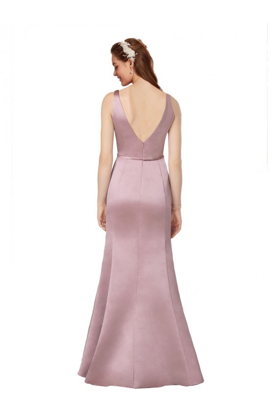 Sexy Formal Satin Bridesmaid Dress / Prom Dress with Side Cutouts for Sale