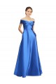 Sleeveless Off the Shoulder Ball Gown Formal Satin Bridesmaid Dress / Prom Dress for Sale