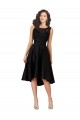 Short High Low Satin Cocktail Bridesmaid Dress with a Beaded and Embroidered Bodice for Sale