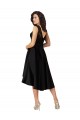 Short High Low Satin Cocktail Bridesmaid Dress with a Beaded and Embroidered Bodice for Sale