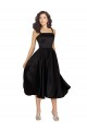 Short Cocktail Length Square Neck Satin Bridesmaid Dress / Prom Dress with Beading for Sale