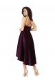 Elegant High Low Satin Bridesmaid Dress / Prom Dress with Criss Cross Back for Sale