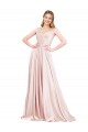 A-Line Off the Shoulder Sweetheart Formal Satin Bridesmaid Dress / Prom Dress for Sale