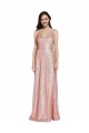 High Neck Low Back Sparkling Formal Sequin Bridesmaid Dress / Prom Dress for Sale