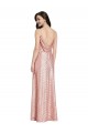 High Neck Low Back Sparkling Formal Sequin Bridesmaid Dress / Prom Dress for Sale
