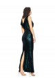 V-Neck Full Length Formal Sequin Bridesmaid Dress / Prom Dress with Draped Back for Sale
