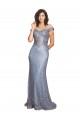 Off the Shoulder Sweetheart Neckline Formal Sequin Bridesmaid Dress / Prom Dress with Thigh High Slit for Sale
