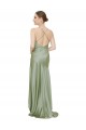 Formal Silky Satin Bridesmaid Dress / Prom Dress with Bias Cut Skirt for Sale