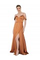Formal Silky Satin Bridesmaid Dress / Prom Dress with Bustier Bodice for Sale