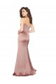 Floor Length Formal Silky Satin Bridesmaid Dress / Prom Dress with Front Skirt Slit for Sale