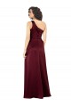 One Shoulder Formal Silky Satin Bridesmaid Dress / Prom Dress with Subtle Pleats for Sale