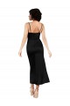 Cowl Neck Formal Tea-Length Short Silky Satin Bridesmaid Dress / Cocktail Prom Dress with Skirt Slit for Sale
