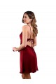Midi Length Cowl Neck Formal Silky Satin Short Cocktail Bridesmaid Dress / Prom Dress for Sale