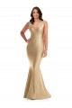Shirred Shoulder Formal Silky Satin Mermaid Bridesmaid Dress / Prom Dress for Sale