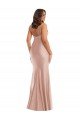 Deep V-Neck Formal Silky Satin Mermaid Bridesmaid Dress / Prom Dress with Side Slit for Sale