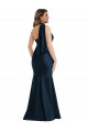 Scarf Neck One Shoulder Formal Silky Satin Mermaid Bridesmaid Dress / Prom Dress with Front Slit for Sale