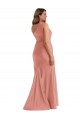 Cascade Ruffle One Shoulder Bustier Formal Silky Satin Mermaid Bridesmaid Dress / Prom Dress for Sale