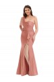 Cascade Ruffle One Shoulder Bustier Formal Silky Satin Mermaid Bridesmaid Dress / Prom Dress for Sale