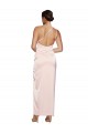 One Shoulder Full Length Long Silky Satin Bridesmaid Dress / Prom Dress with Thigh Split for Sale