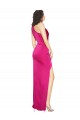 One Shoulder Long Full Length Formal Silky Satin Bridesmaid Dress / Prom Dress with Front Side Split for Sale