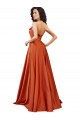 Strapless Sweep Train Formal Silky Satin Bridesmaid Dress / Prom Dress with Pleats for Sale