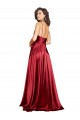 Cowl Neckline Long Formal Silky Satin Bridesmaid Dress / Prom Dress with Spaghetti Straps for Sale