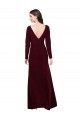 Long Sleeves Spandex Bridesmaid Gown with Front Slit for Sale
