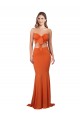 Strapless Bandeau Bodice Long Formal Spandex Bridesmaid Dress / Prom Dress for Sale