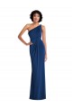 Grecian Inspired One Shoulder Twist Draped Maxi Spandex Bridesmaid Dress / Prom Dress for Sale