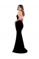 High Neck Low Criss Cross Back Formal Crepe Bridesmaid Dress / Prom Dress for Sale