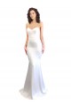 Sweetheart Strapless High Neck Long Formal Crepe Bridesmaid Dress / Prom Dress for Sale