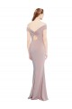 Knotted Off the Shoulder Formal Crepe Bridesmaid Dress / Prom Dress with Cut-Out Back for Sale