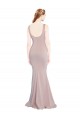 Sleeveless Scoop Neck Fully Lined Formal Crepe Bridesmaid Dress / Prom Dress for Sale