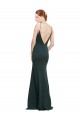Deep V-Neck and Back Long Formal Crepe Bridesmaid Dress / Prom Dress for Sale
