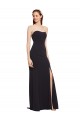 Strapless Bodycon Long Formal Crepe Bridesmaid Dress / Prom Dress with High Slit for Sale