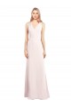 V-Neck Keyhole Back Crepe Trumpet Bridesmaid Dress / Prom Dress for Sale
