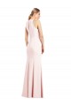 V-Neck Keyhole Back Crepe Trumpet Bridesmaid Dress / Prom Dress for Sale